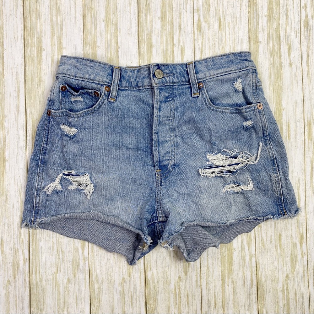 Gap Denim Curvy Cheeky Blue Jean Shorts
